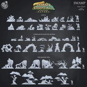 Swamp Set | TTRPG Scatter Diorama Puppenhaus Miniatur | Terrain Essentials - Bild 1 von 13