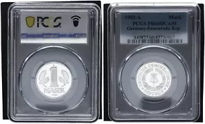 1 Mark 1982-A DDR PCGS PR66DCAM Polierte Platte 113576 - Bild 1 von 1