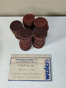Weiler FLEXFINISH 50ea Surface Conditioning Disk 1.5" M Hook & Loop - Picture 1 of 9