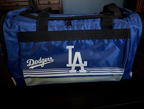 Los Angeles Dodgers MLB Gym Travel Luggage Medium Duffel Bag Cover