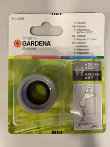 Gardena Adapter zum Übergang 33,3mm G1 Innengewinde auf 26,5mm G3/4 Außen 5305 - Bild 1 von 2
