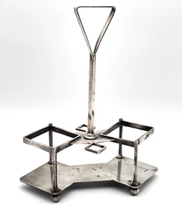 Antike Menage Halterung für Essig & Öl - WMF Württ. Metallw. Fabrik Geislingen - Bild 1 von 6