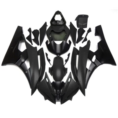 ABS Fairings Kit for Yamaha YZF600 R6 2006 2007 R6 06 07 Bodywork Matte Black - Image 1 of 4