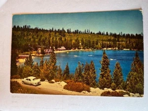 Cartolina: Meeks Bay from Highway, Lake Tahoe, CA, fotocromatica pubblicata nel 1956 - Foto 1 di 2
