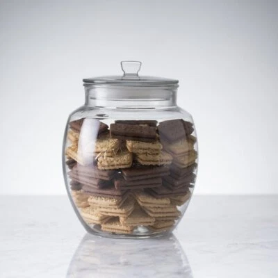 KILNER Storage Jar 2L Clear Glass Cookie Biscuit Cereals Airtight Lid Storage Container