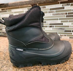 Tundra Mens Mitch-Blk Taupe Snow Boots Size 8