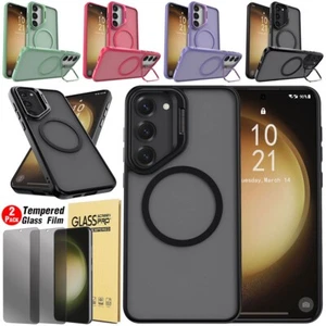 Custodia per Samsung Galaxy S23/Plus/Ultra supporto obiettivo cover privacy protezione schermo - Foto 1 di 54