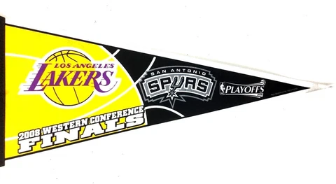 Los Angeles Lakers Spurs 2008 Western Conference Final NBA Kobe Pennant Flag LK7 Cover