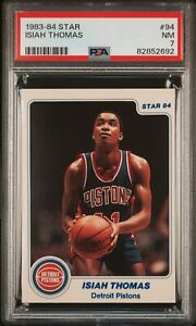1983-84 Star Isiah Thomas RC Rookie #94 PSA 7 NM! Pistons POP 7 - 1 Higher HOF