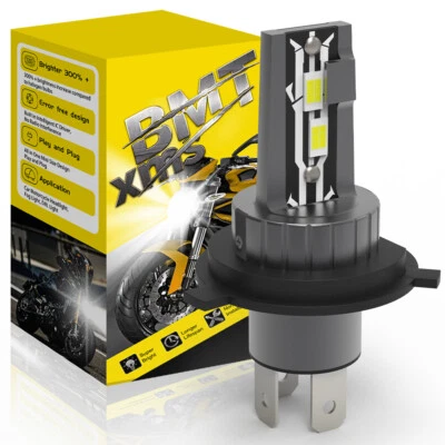 Bombilla delantera LED de haz alto/bajo para motocicleta H4 6500K faros súper brillantes Foto 1 de 4