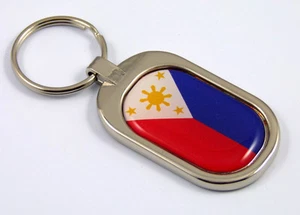 Llavero con bandera de Filipinas metal cromado llavero llavero - Imagen 1 de 2