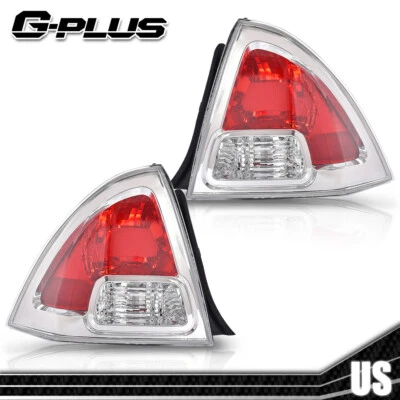 Fit For 2006-2009 Ford Fusion Chrome Tail Lights Brake Lamps Left Right Side - Image 1 of 4