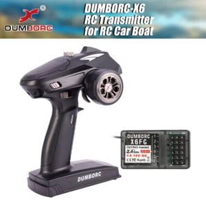 DUMBORC X6 6CH 2.4G RC Transmitter with X6FG Receiver for RC Car Boat Tank - Picture 1 of 12