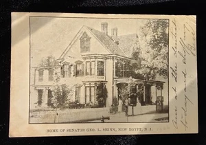 1906 BW Home of Senator George L Shinn New Egypt NJ ~ Posted - Picture 1 of 5