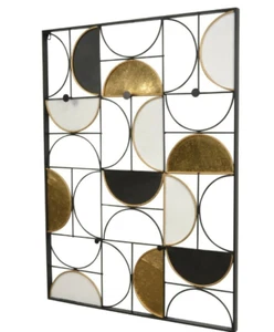 moderne Wandgarderobe gold/schwarz Wandpaneele Motive design Kleiderhaken NEU - Bild 1 von 5