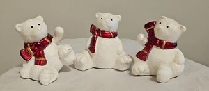 2er Set Keramik Eisbär Figur - UPDATE 2/8 MITTELBÄR (JETZT NICHT ENTHALTEN) - Bild 1 von 3