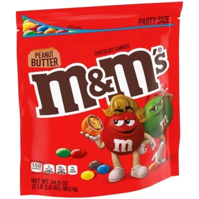 M&M's M and Ms mms peanut butter party size 34oz 963.9g EXP 06/26 ships from D! - Image 1 of 4