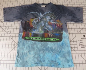 Camiseta De Colección Godzilla Tie Dye Película Promo Rara Mediana Años 90 1998 Desteñida *LEER* - Imagen 1 de 8