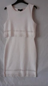 Ladies Ivory Sleeveless Bodycon Stretchy Short Dress. Size 14. New Look. - Picture 1 of 4