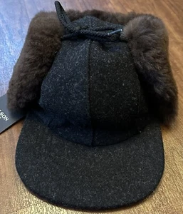 Filson Double Mackinaw Cap Charcoal/Dark Brown MiUSA XL - Picture 1 of 6