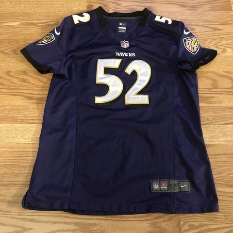 Nike Baltimore Ravens Ray Lewis #52 On Field Jersey Size XL womans Purple Cover