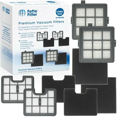 FETTE FILTER Filter Set Compatible with Bissell Hard Floor Expert Canister Vacuum 1154 & 1161