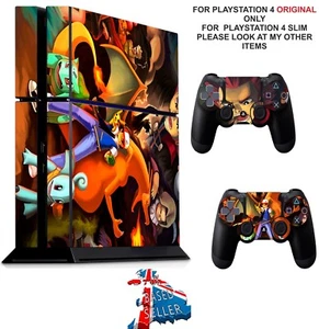 POKEMON ZELDA NARUTO ANIME PICACHU PS4 PROTECTIVE SKIN DECAL VINYL STICKER WRAP - Picture 1 of 3