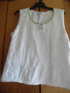 NWT CJ Banks By Christopher Banks Women's White Sleeveless Top Shirt Tank Sz X - Picture 1 of 3