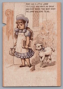1800s New Haven CT Victorian Trade Card Mary Had Lamb Spring Mattress 9621 - Picture 1 of 2