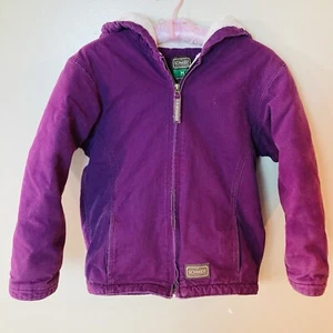 C. E. SCHMIDT Workwear Coat Jacket Youth Med 10/12 Purple Fleece Lined Hooded - Picture 1 of 15