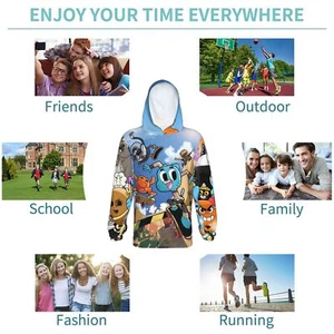 The Amazing World Of Gumball Anime Hoodie Teen Sweatshirt Pullover Birthday Gift - Picture 1 of 32