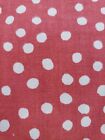 Vintage Sewing Fabric Peaches & Cream Scatter Polka Dot 2.1Ydx45" Cotton