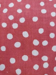 Vintage Sewing Fabric Peaches & Cream Scatter Polka Dot 2ydsx45" Cotton - Picture 1 of 3
