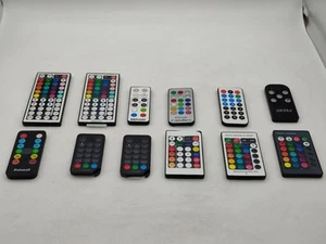 Lot Of 14-Assorted Remote Controls-LED Lights, ETC-UNTESTED - Picture 1 of 8