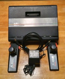 Atari 7800 Console with 2 Proline Controllers  Cleaned and Tested Working