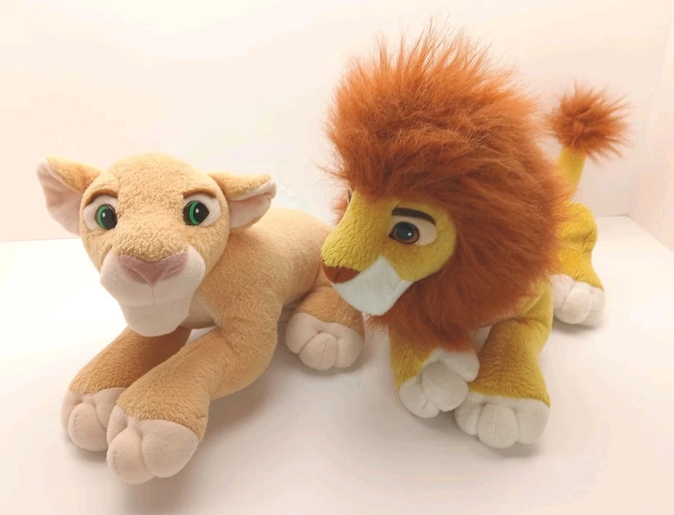 Vintage Disney The Lion King Simba's Pride Simba & Nala 9.5" Plush Stuffed Toys - Image 1 of 4