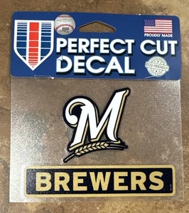 Milwaukee Brewers Perfect Cut Decal WinCraft Official MLB Licensed Logo - Picture 1 of 3