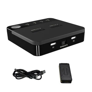 New Dual Bay M.2 SSD NVMe M.2 Enclosure Offline Clone Duplicator Disk Copy Tool - Photo 1/14