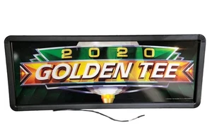 Golden Tee 2020 Arcade Light Up LED Marquee Topper Top Sign Advertisement - READ - Picture 1 of 2