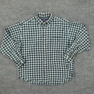 Ralph Lauren Sportsman Hemd Herren Medium grün weiß kariert Button Down Flanell - Bild 1 von 7