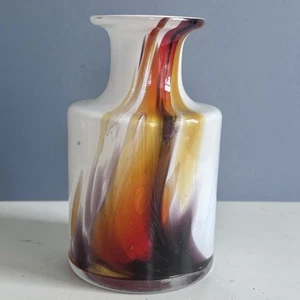 Vintage Denmark Kunst Glas Vase KASKADE PER LUTKEN Holmegaard signiert MCM - Bild 1 von 11