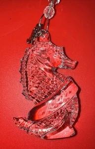 Waterford Crystal 2002 Engraved Seahorse Ornament 107966 With Made in Ireland - Picture 1 of 7