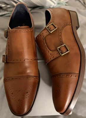 ¡Nuevo en caja! Zapatos Cole Haan Para Hombre Talla 11.5 Jefferson Grand Doble Correa Monje Foto 1 de 4