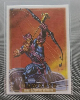 2024 Skybox Marvel Masterpieces ’92 Platinum #34 Hawkeye Canvas - Image 1 of 2
