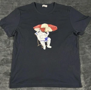 Bluemint Shirt Mens Large Navy Blue Ricci Printed Graphic Relaxed Fit Summer Tee - Picture 1 of 8