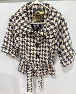 ROLL TIDE! Nick & Mo Houndstooth Belted Jacket – M – Bama Bold! - Picture 1 of 4