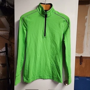 Lululemon Soulcycle Lime Green Mens Q-Zip Pullover Shirt - Small - Picture 1 of 5