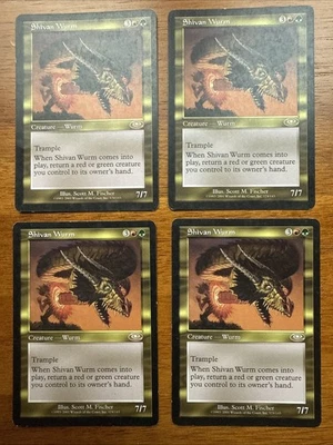 MTG Shivan Wurm Planeshift Regular Card Playset - Image 1 of 2