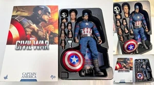 Hot Toys Movie MMS350 Captain America Civil War 1/6 Figure Used Rare Japan - Picture 1 of 5