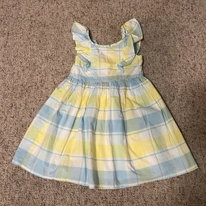Tommy Bahama Toddler Girl Plaid Dress 100% Cotton size 5 - Picture 1 of 7